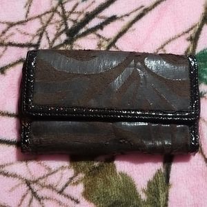 Brown, black & copper colored wallet